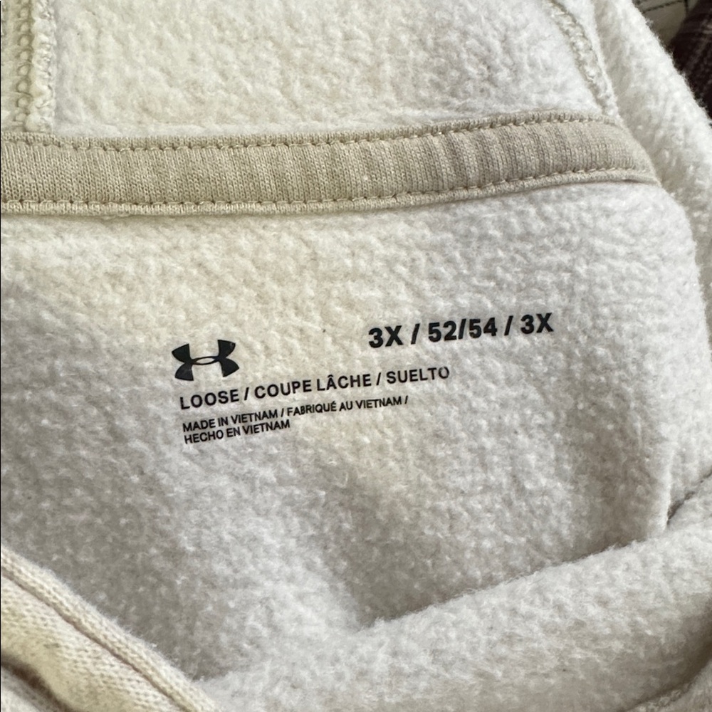 Under Armour Light Gray Hoodie. Plus size 3x - Picture 5 of 6